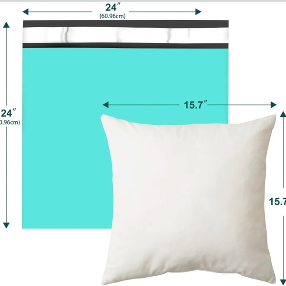 10 24X24 Poly Mailers Teal Blue - Picture 3 of 6